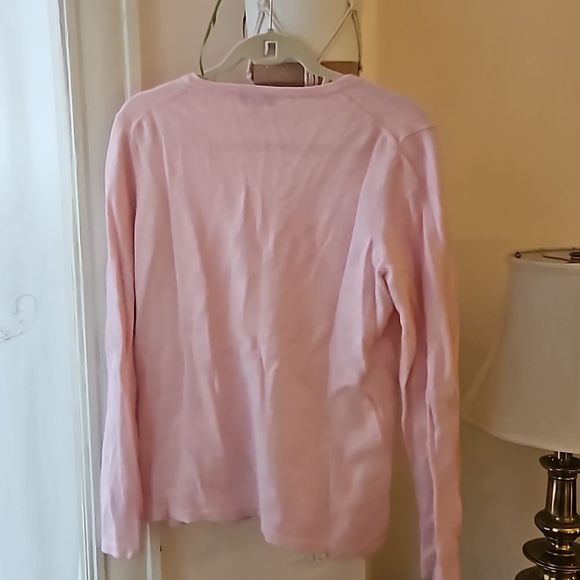 Lord & Taylor 100% merino wool v neck pullover sweater - Picture 6 of 7